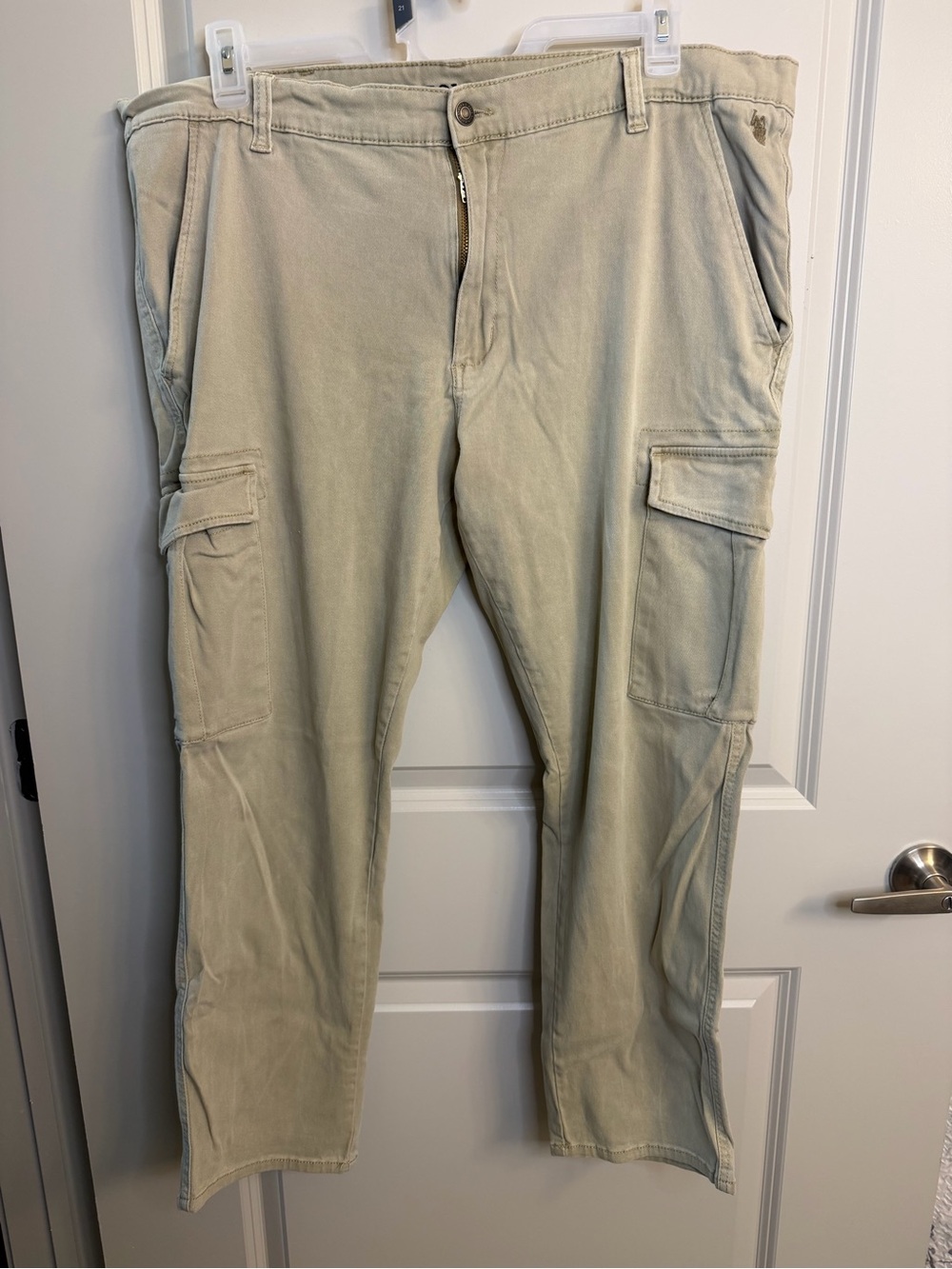 U.S. Polo Assn. Men's Cargo Chinos in Light Khaki
